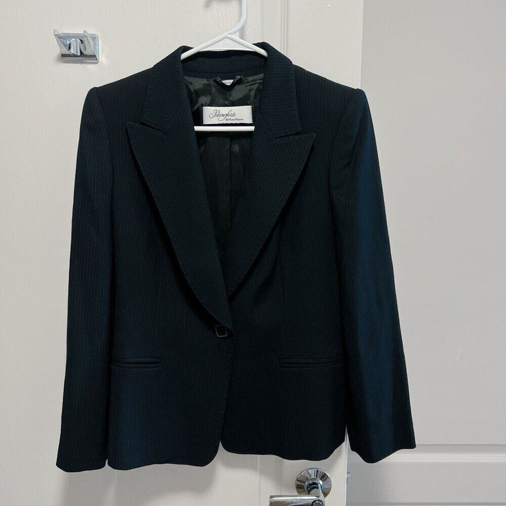 MaxMara Wool Stripe Blazer Made in Italy Size 6